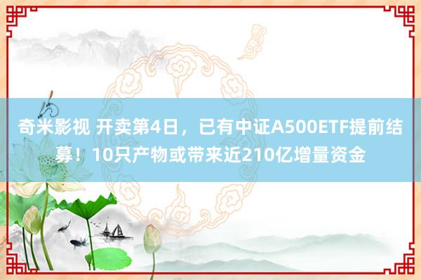 奇米影视 开卖第4日，已有中证A500ETF提前结募！10只产物或带来近210亿增量资金