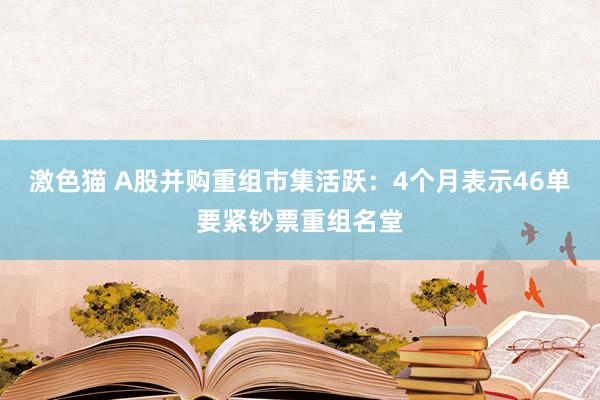 激色猫 A股并购重组市集活跃：4个月表示46单要紧钞票重组名堂