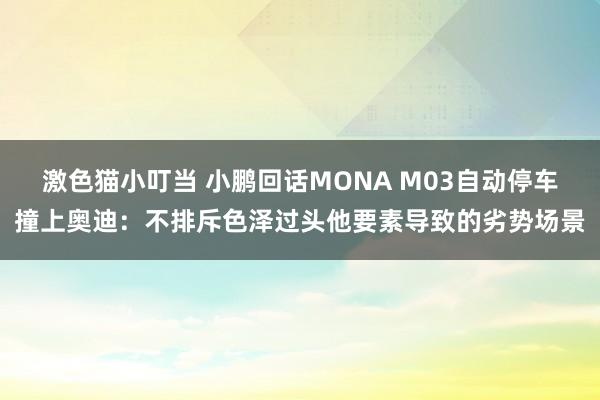 激色猫小叮当 小鹏回话MONA M03自动停车撞上奥迪：不排斥色泽过头他要素导致的劣势场景