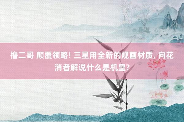 撸二哥 颠覆领略! 三星用全新的规画材质， 向花消者解说什么是机皇?