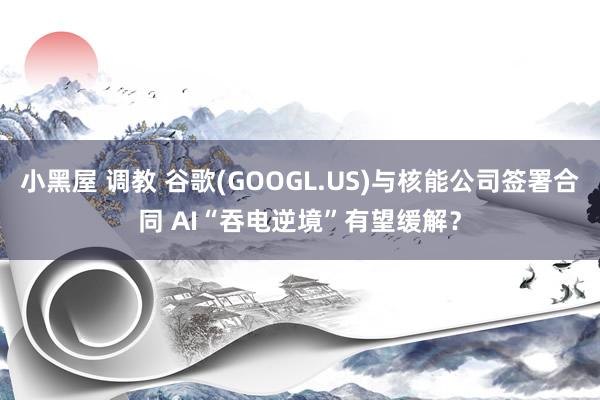 小黑屋 调教 谷歌(GOOGL.US)与核能公司签署合同 AI“吞电逆境”有望缓解？