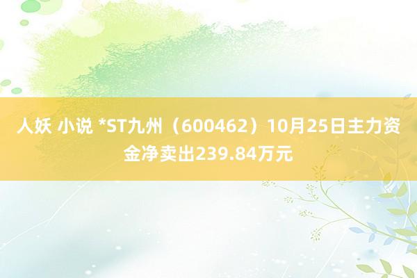 人妖 小说 *ST九州（600462）10月25日主力资金净卖出239.84万元