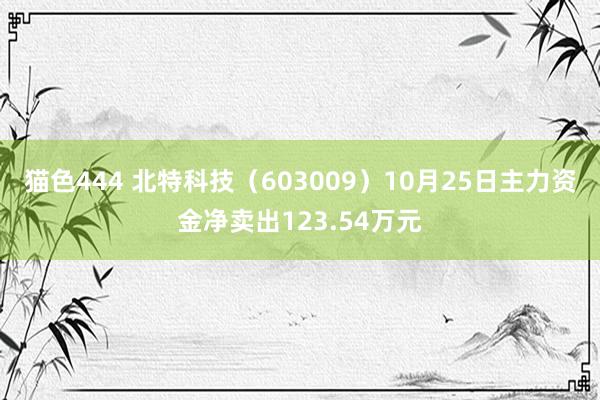 猫色444 北特科技（603009）10月25日主力资金净卖出123.54万元