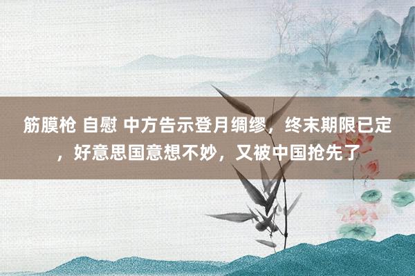 筋膜枪 自慰 中方告示登月绸缪，终末期限已定，好意思国意想不妙，又被中国抢先了