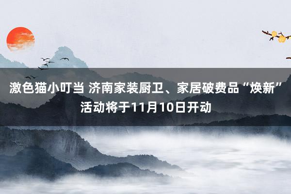 激色猫小叮当 济南家装厨卫、家居破费品“焕新”活动将于11月10日开动