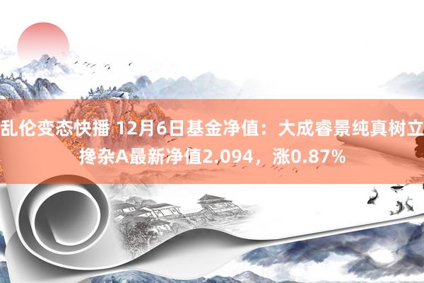 乱伦变态快播 12月6日基金净值：大成睿景纯真树立搀杂A最新净值2.094，涨0.87%