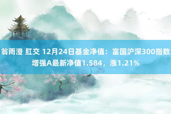 翁雨澄 肛交 12月24日基金净值：富国沪深300指数增强A最新净值1.584，涨1.21%