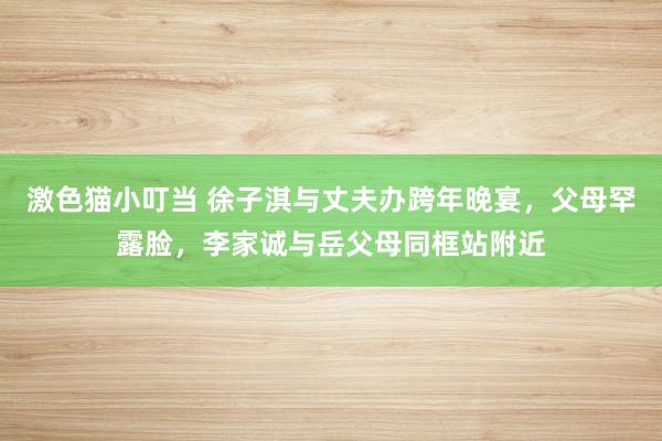 激色猫小叮当 徐子淇与丈夫办跨年晚宴，父母罕露脸，李家诚与岳父母同框站附近