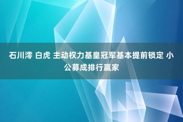 石川澪 白虎 主动权力基皇冠军基本提前锁定 小公募成排行赢家